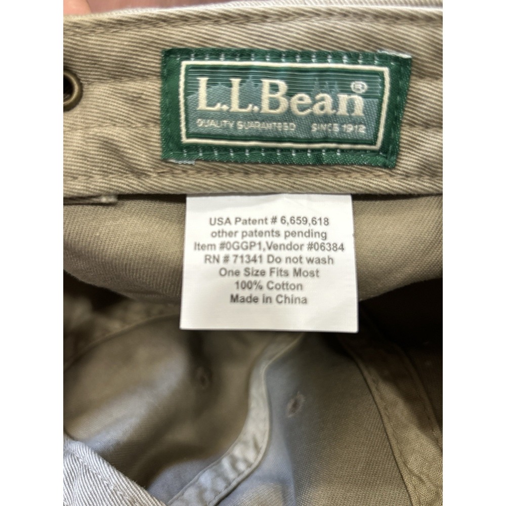 L.L. Bean Pathfinder LED Hat Mens One Size Khaki Lighted Brim Outdoor Cap - Picture 10 of 15